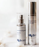 An arrangement of two elly b products - super hydrating serum and dream cream.
